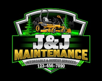 Custom Landscape Logo Design: Lawn Care, Yard Services (Digital Files Only)
