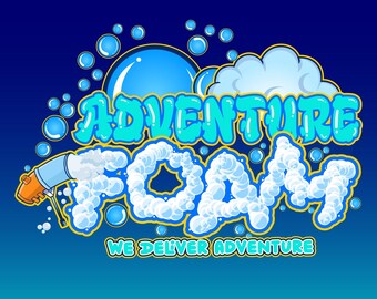 Custom Bounce House Rental Logo: Foam Party Design