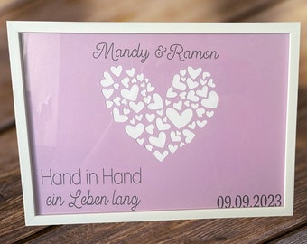 DIY Bilderrahmen,Geldgeschenk,Geld schenken,Taufe, Kommunion, Hochzeit,Geburtstag,Geschenkidee Personalisierbar