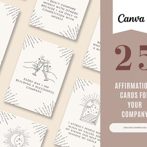 Business Affirmation Template Card,Printable Cards, Motivational Cards, Positivity Cards, Affirmation Deck, Mantra Affirmation