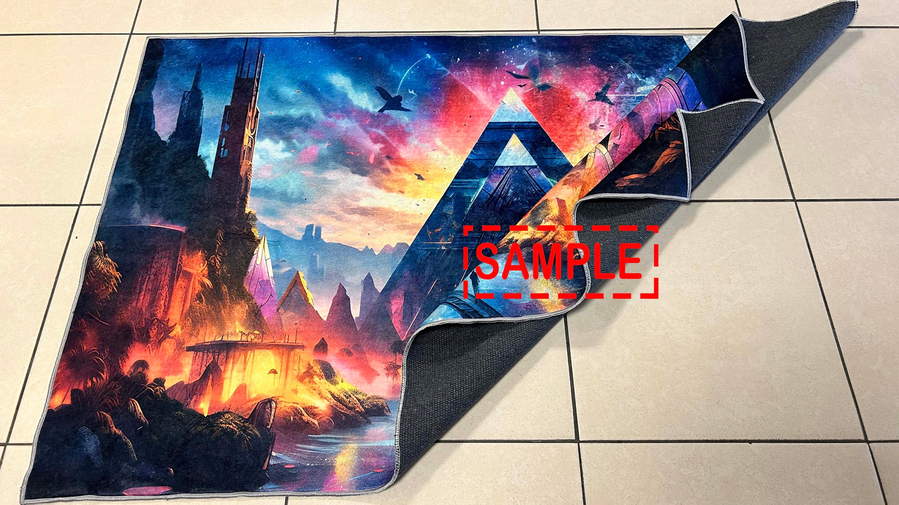 Neon Rug, Rug of City Lights, Rug of Night Skies,rug of Bridge Lights