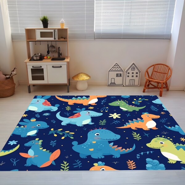 Dinosaur Rug - Etsy
