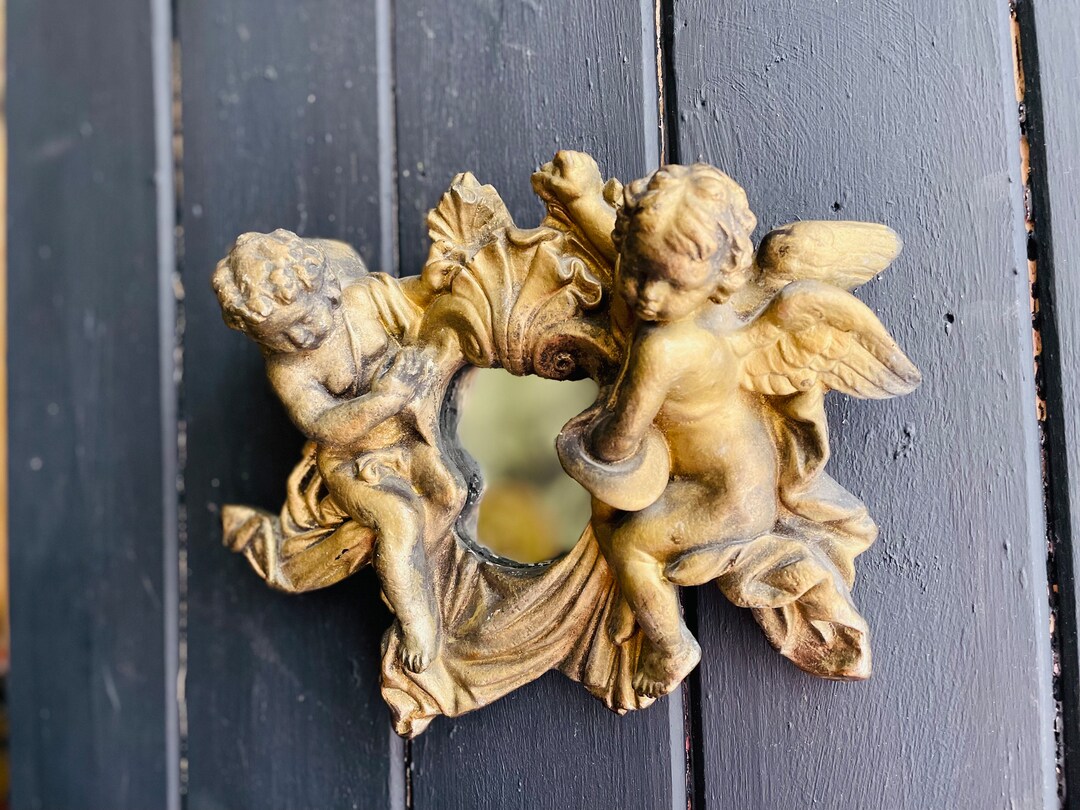 Gilt Swept Mirror French Farmhouse Wall Decor Antique Gift Etsy