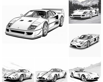 17 Italian Cars Coloring Pages