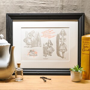 Alice in Wonderland Letterpress Poster