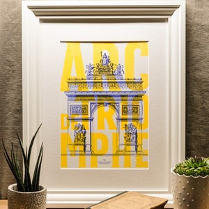 Cartel tipográfico Arco de Triunfo París