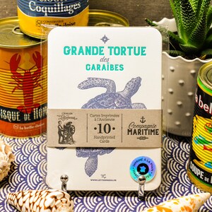 Collection de 10 Cartes Letterpress Compagnie Maritime
