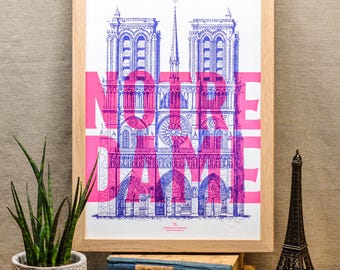 Cartel tipográfico de Notre Dame de París