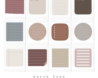 69 Earth Tone, digitale Planer Aufkleber, digitale Sticky Notes, Notizblöcke, Goodnotes-Aufkleber, Plannern Aufkleber, Goodnotes-Planer,