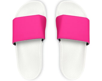 Pink Women's PU Slide Sandals