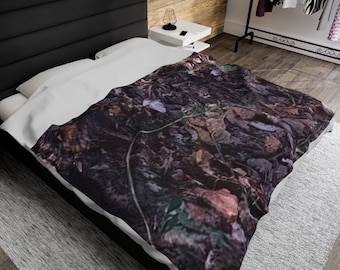 Real Camouflage Velveteen Plush Blanket