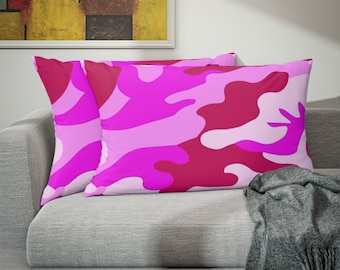 Pink Camouflage Pillow Sham, Pillow cover