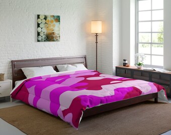 Pink Camouflage Comforter