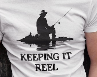 Fishing Silhouette T-Shirt: Angler Gift, Keeping it Reel