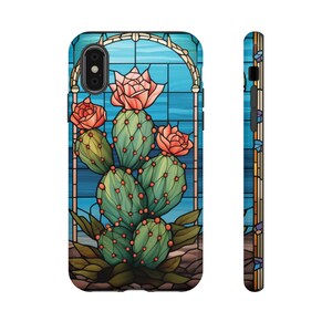 Cactus Stained Glass Design iPhone Case - Glossy or Matte Finish - iPhone, Samsung, Google image 9