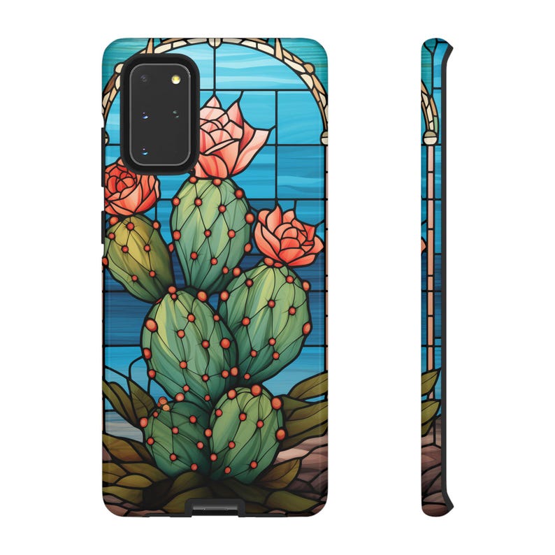 Cactus Stained Glass Design iPhone Case - Glossy or Matte Finish - iPhone, Samsung, Google image 8