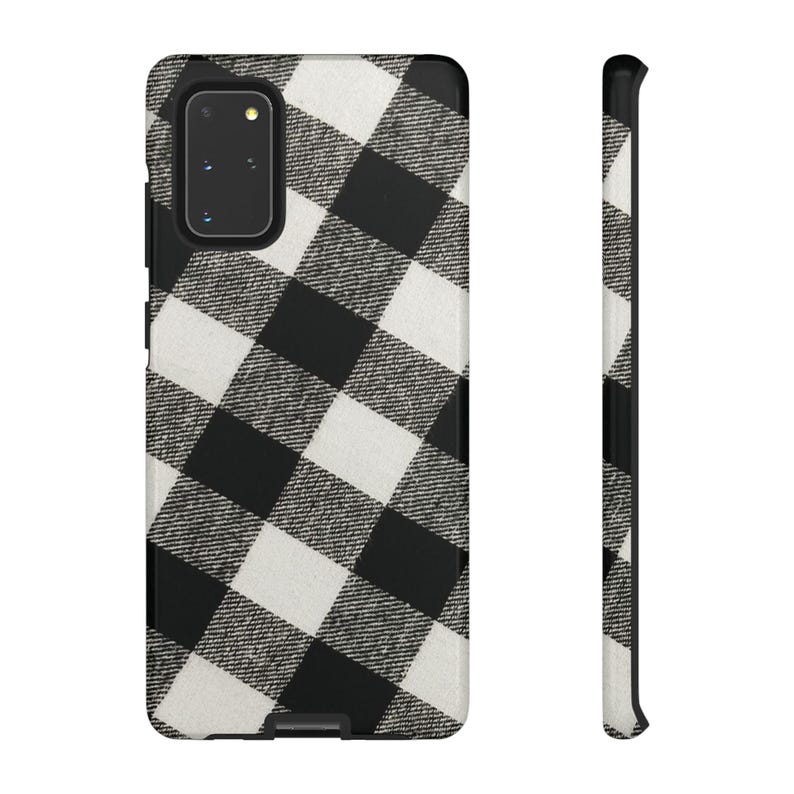 Buffalo Check Plaid Phone Case - Black And White - iPhone And Android - Gloss/Matte Finish - Durable, Stylish Protective Cover image 7