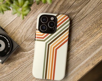 Phone Cases, Vintage Lines Retro Pattern, Tough Phone Covers, Protective Smartphone Cases, Classic Style Accessories, Cool Mobile Covers