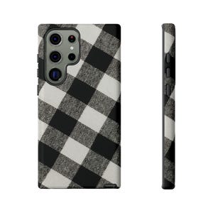 Buffalo Check Plaid Phone Case - Black And White - iPhone And Android - Gloss/Matte Finish - Durable, Stylish Protective Cover image 4