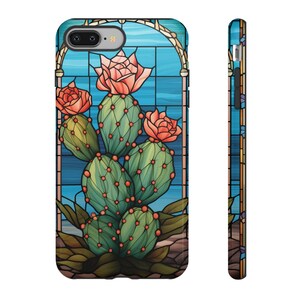 Cactus Stained Glass Design iPhone Case - Glossy or Matte Finish - iPhone, Samsung, Google image 10