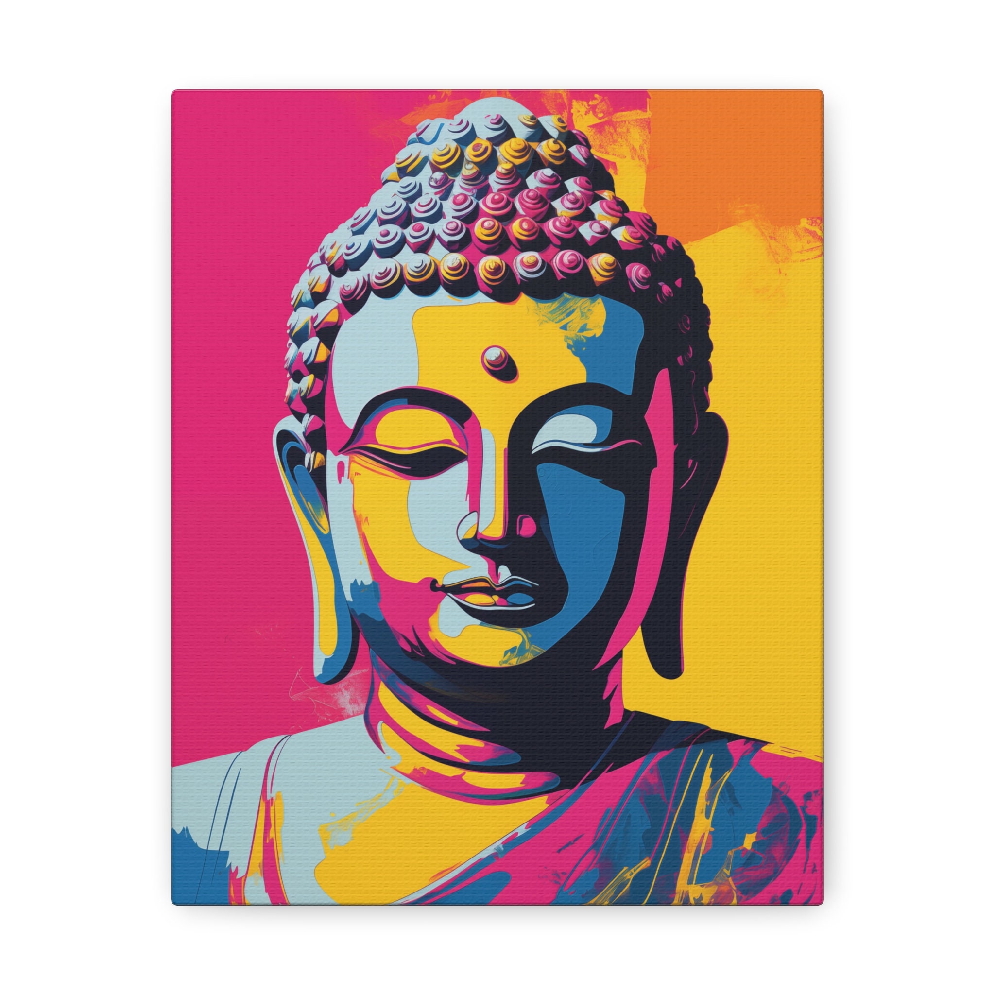 Buddha Wall Art - Andy Warhol Pop Art Inspired Bold and Colorful