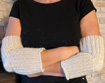 Alpaca wool elbow warmers Therapeutic knit elbow sleeve