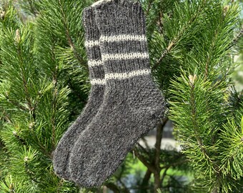 Winter cozy warm socks 100% organic alpaca wool socks Hand knit socks