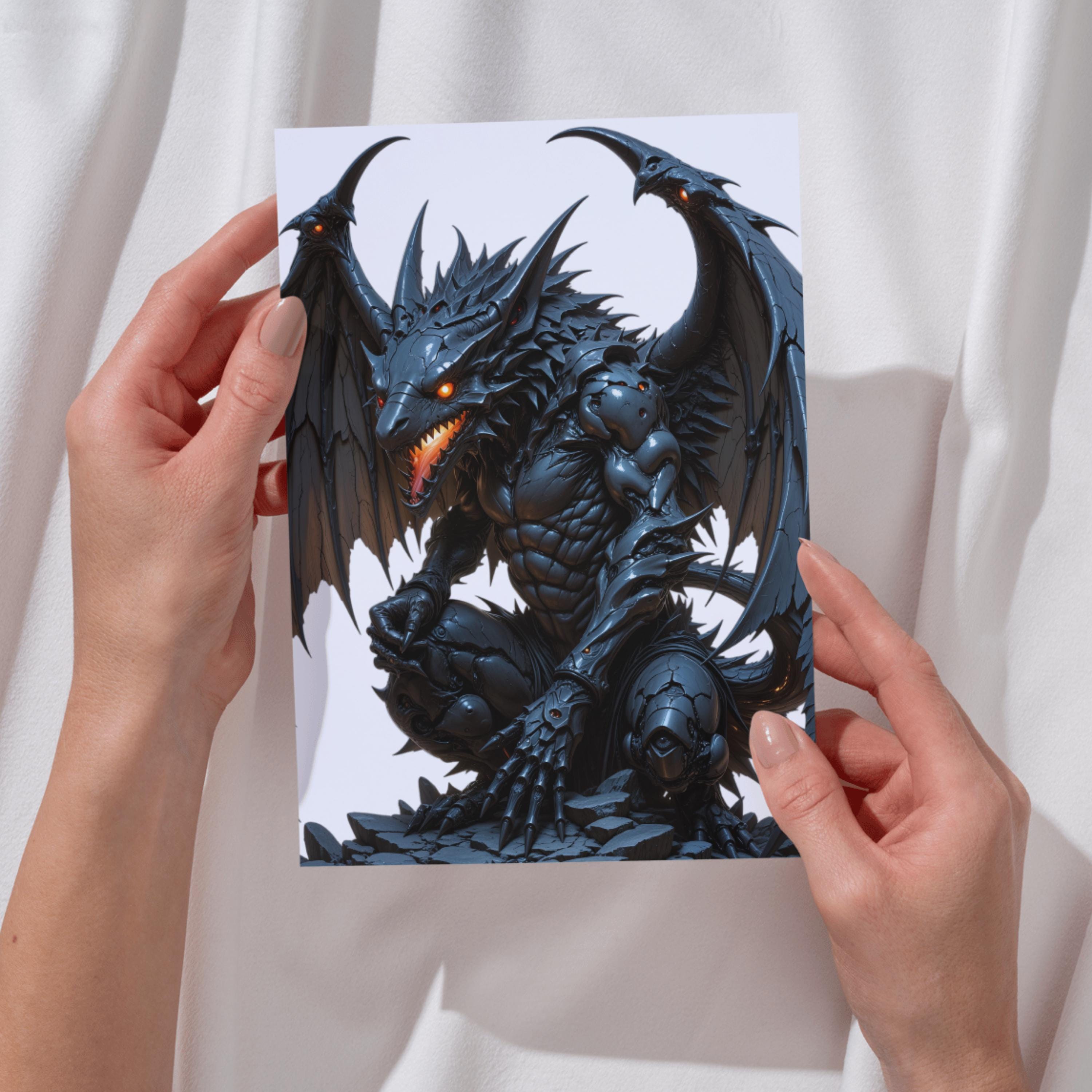 Dark Fantasy Gargoyle Clipart Bundle, Stone Guardian Illustrations (48 ...