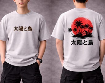Diseños de camisetas de estilo samurái japonés / Streetwear (Anverso y reverso) / Diseños PNG / Vida en la playa y viaje de chicas 2026