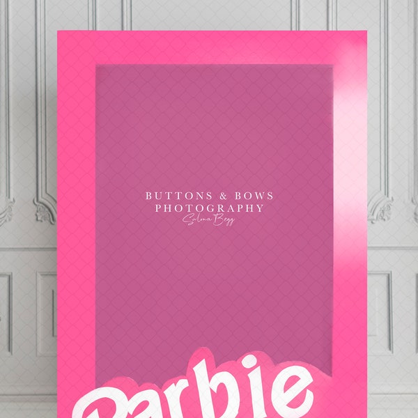 digital background Barbie box