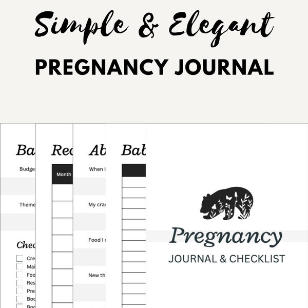 My Pregnancy Journal, Expectant Mother Gift, Pregnancy Planner - Safari - gift for parents to be, pregnancy record book. Gift/Present