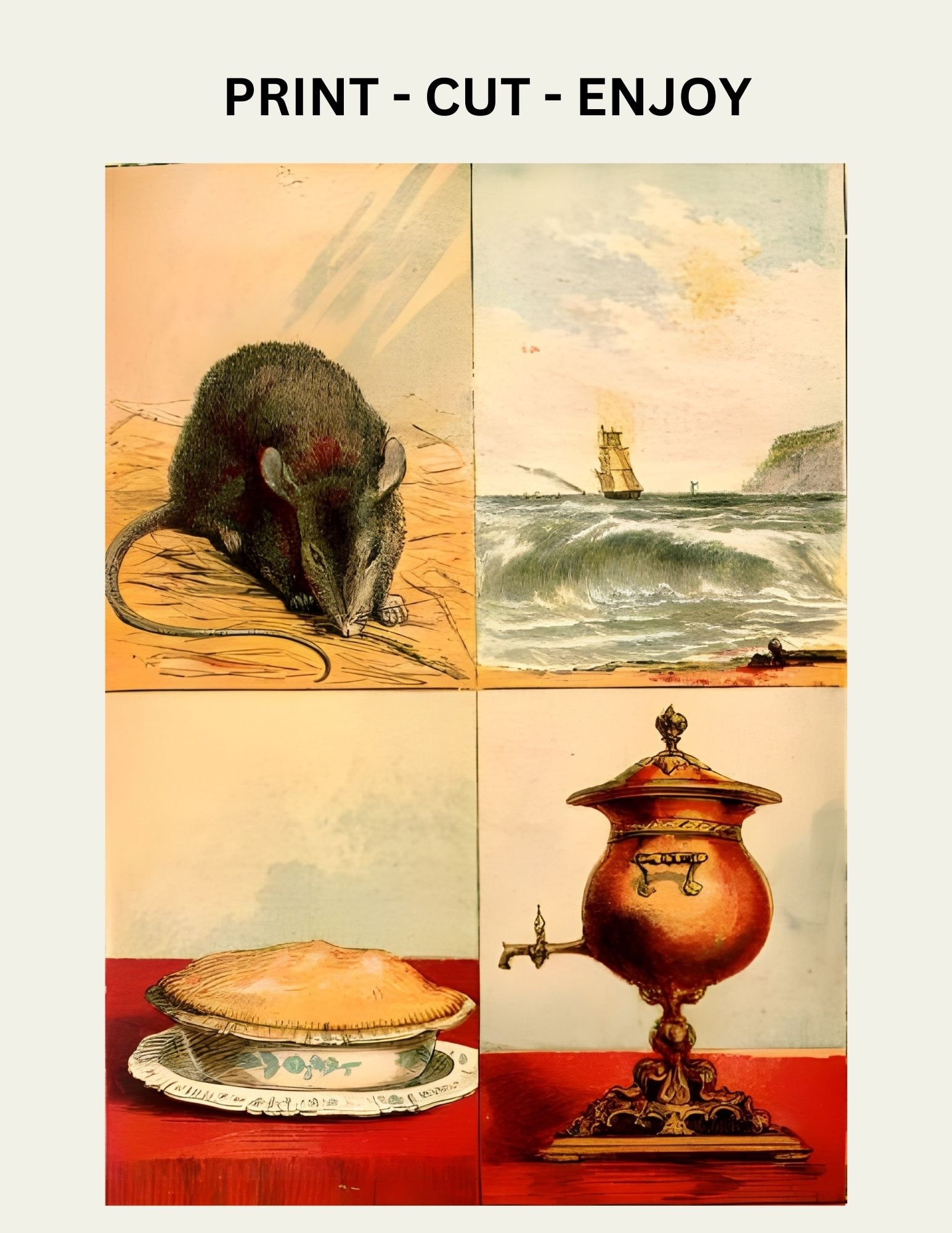 Vintage Alphabet Flash Cards for Classroom and Home School Etsy