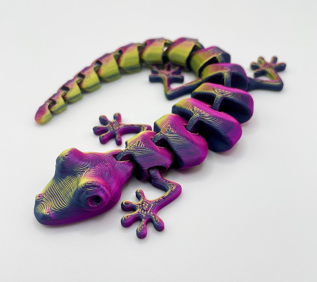 3D Printed Articulated Lizard: Flexible Reptile Toy - Etsy