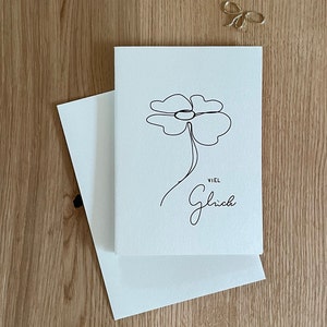 Carte de bonne chance, carte minimaliste