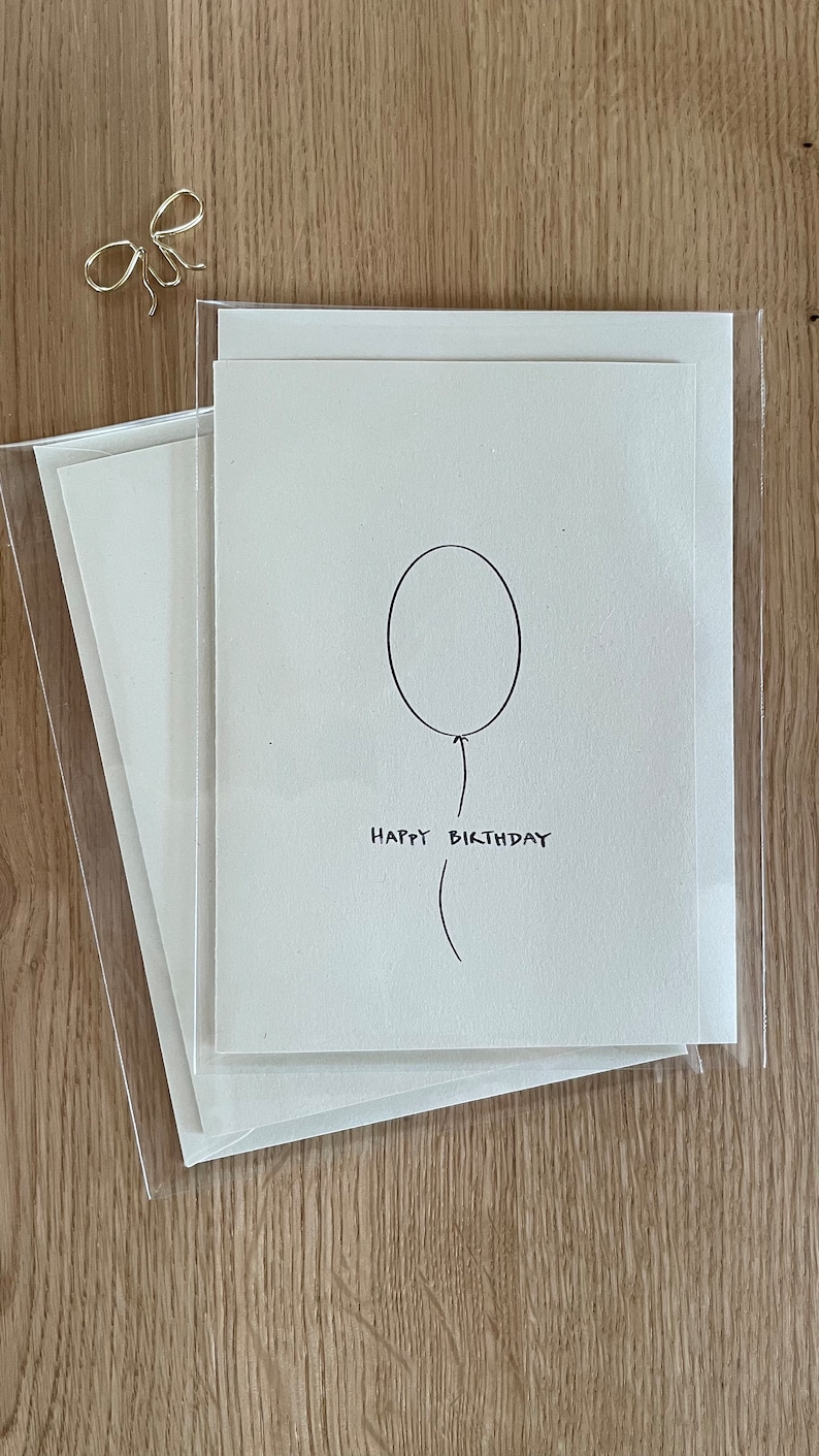 Happy Birthday card, birthday card minimalist, card birthday favorite person image 5