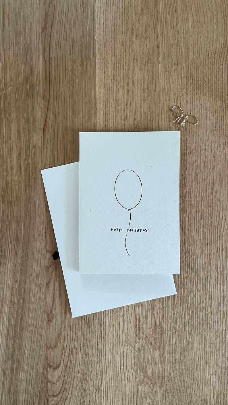 Happy Birthday card, birthday card minimalist, card birthday favorite person image 1