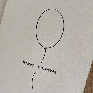 Happy Birthday card, birthday card minimalist, card birthday favorite person image 3