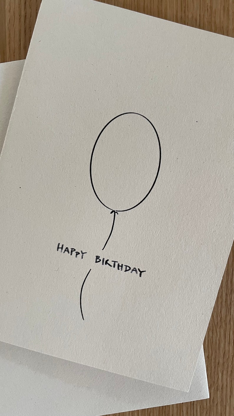 Happy Birthday card, birthday card minimalist, card birthday favorite person image 3