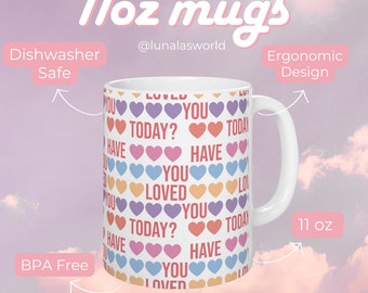 Você já te amou hoje? Caneca cerâmica do amor próprio 11oz