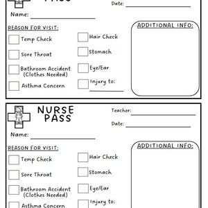 Nurse Pass (Download Now) - Etsy