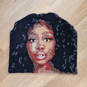 SZA Tufted Rug | Handmade Statement Rug | Portrait Rug