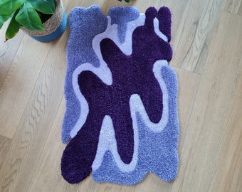 Wavy Rug | Abstract Purple Area Rug