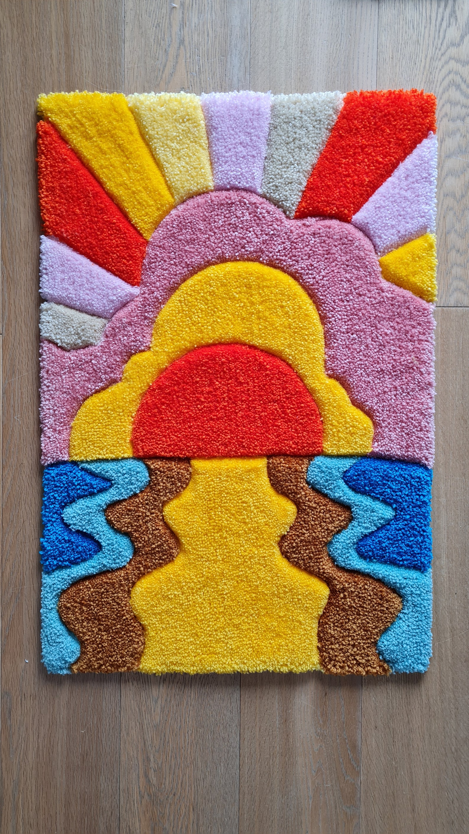 Groovy Sunset Rug | Handmade Tufted Area Rug - Etsy