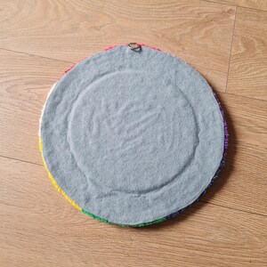 Multicolour Tufted Mirror / Handmade Round Mirror image 5
