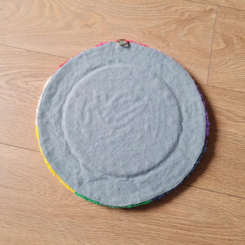 Multicolour Tufted Mirror / Handmade Round Mirror image 5