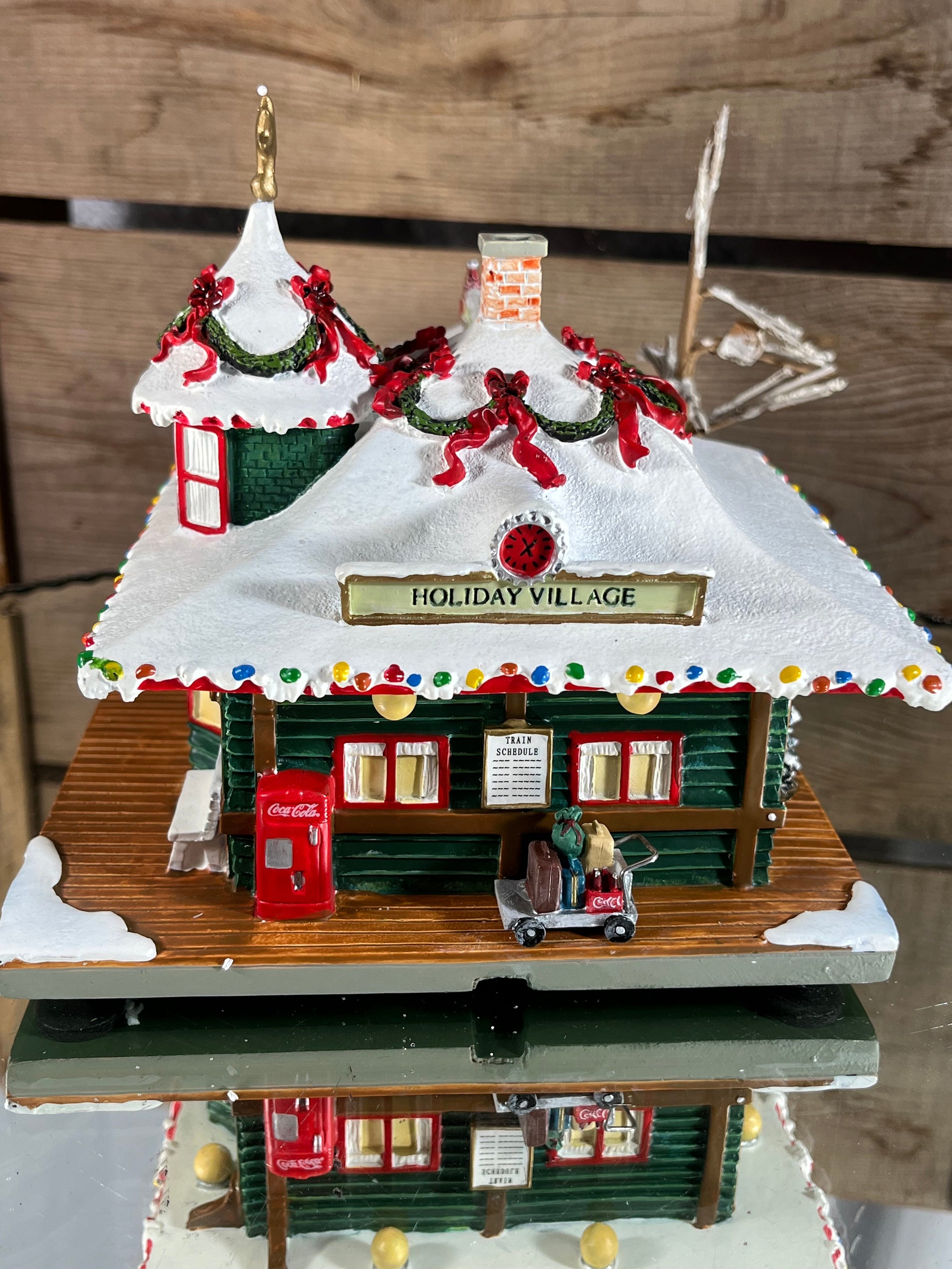 未使用/ビンテージ★コカコーラ ホリデー ビレッジ トレイン ステーション★ Coca-cola Hawthorne Holiday Village “train Station