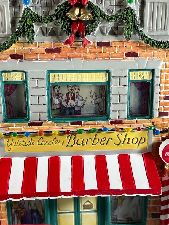 Coca-cola Hawthorne Holiday Village “yuletide Carolers Barber Shop