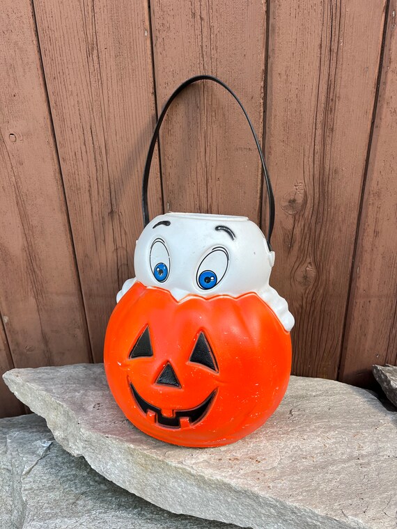 Pumpkin Jack O' Lantern Ghost Casper Toy Bucket Basket Halloween