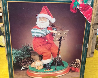 Santa Claus Playing Violin Vintage Christmas Decor Xmas Decoration