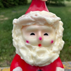 Santa Claus Wax Candle Figurine Vintage Christmas Decor Xmas  decoration Saint Nick Old Time Santa